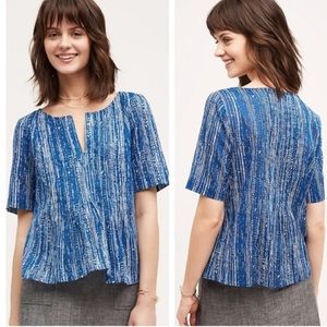 Anthropologie Maeve Orchid Island Peplum top